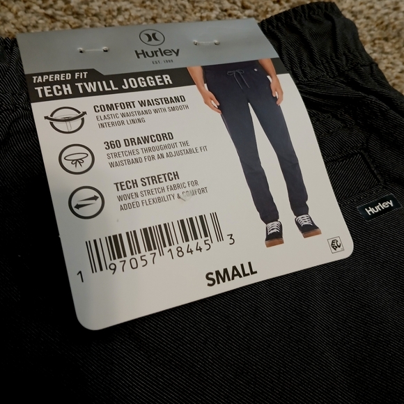 Hurley Tapered Fit Tech Twill Jogger Pants Men's Size Small (NWT) - Picture 3 of 5